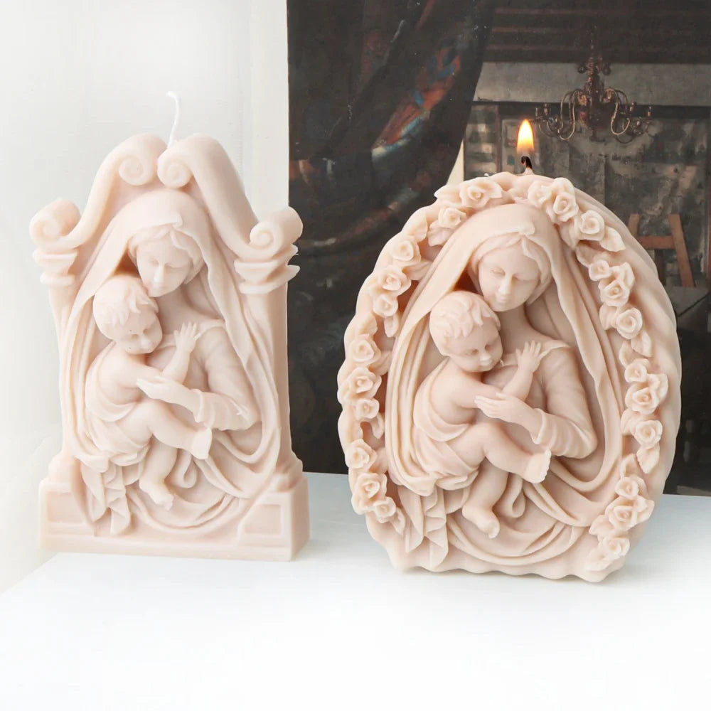 Madonna and Child Silicone Candle Mold