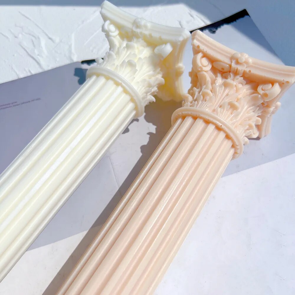 Classic Corinthian Pillar Roman Column Candle Mould