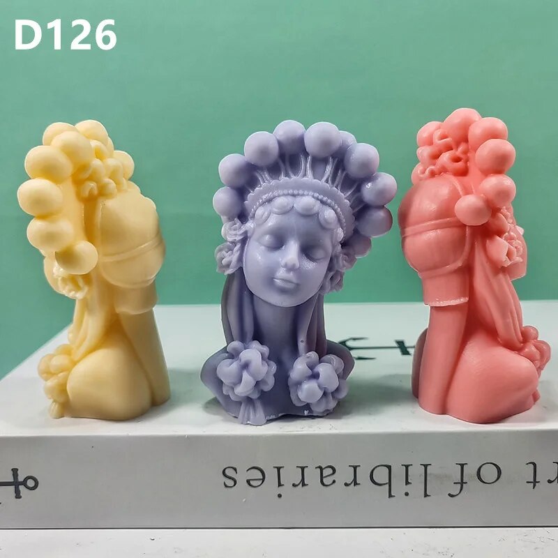 Pearl Girl Candle Mould for Handmade Candles