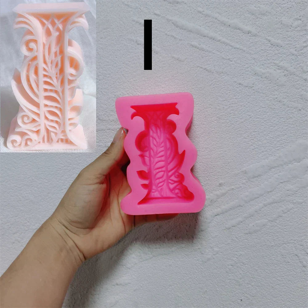 Floral Alphabet Candle Moulds