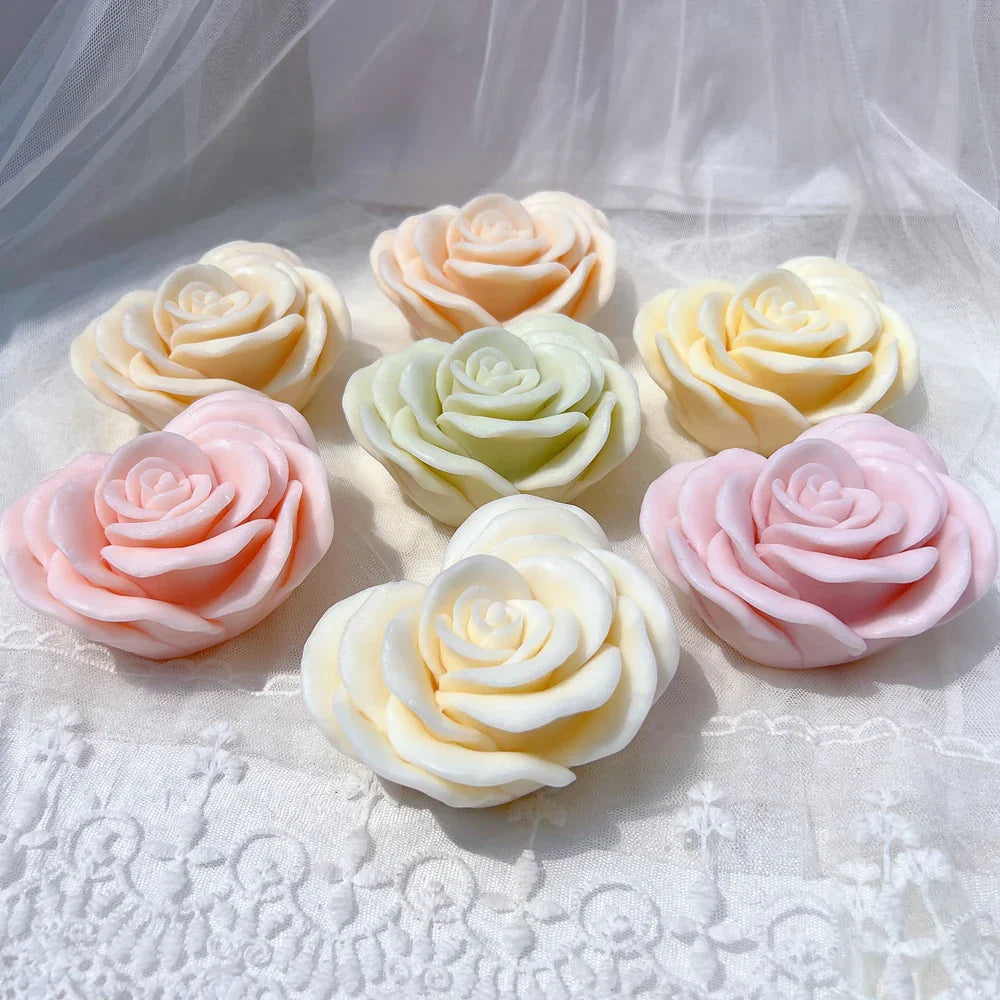 Heart Shape Rose Candle Mould