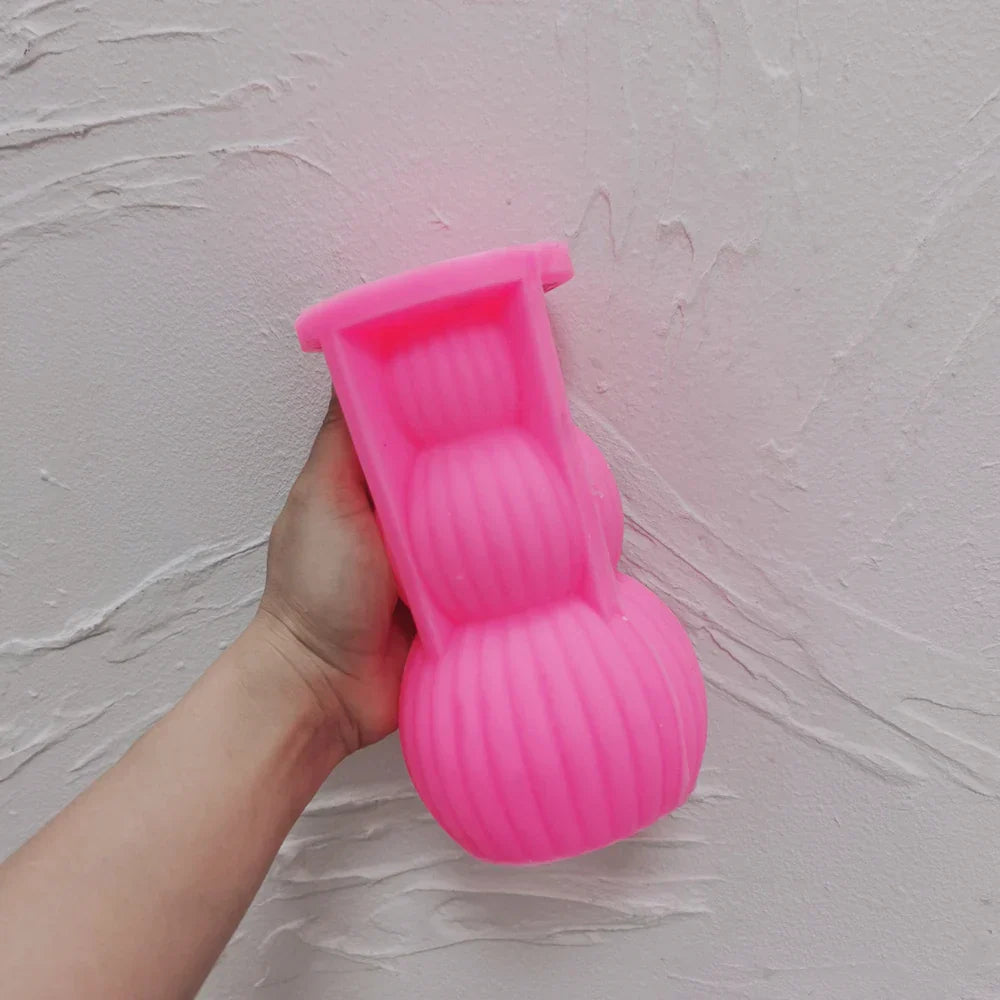Ball Ribbed Pillar Candle Mould