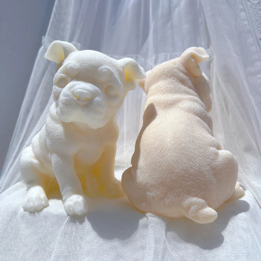 Boston Terrier Puppy Candle Mould