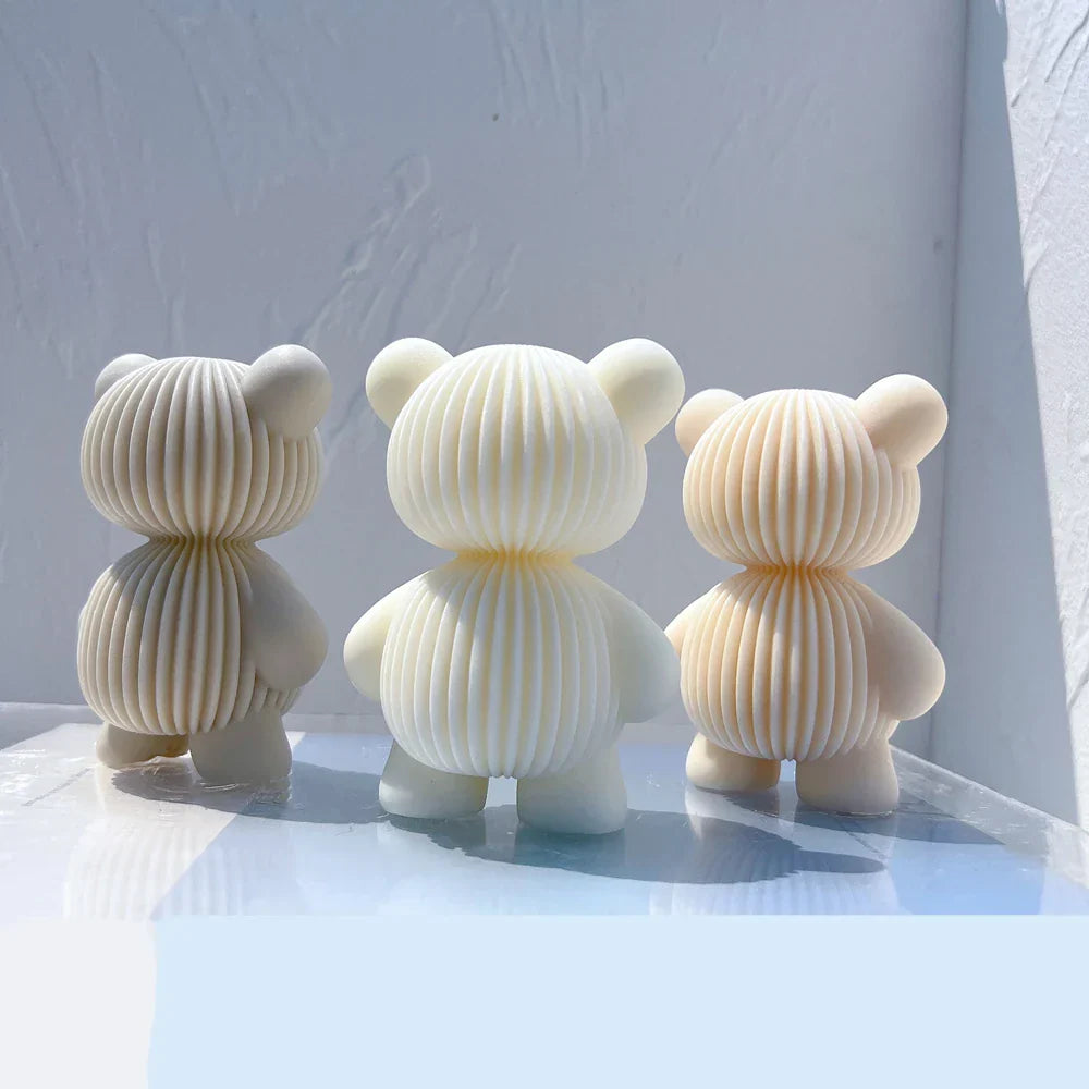 Ribbed Bear & Rabbit Candle Mould