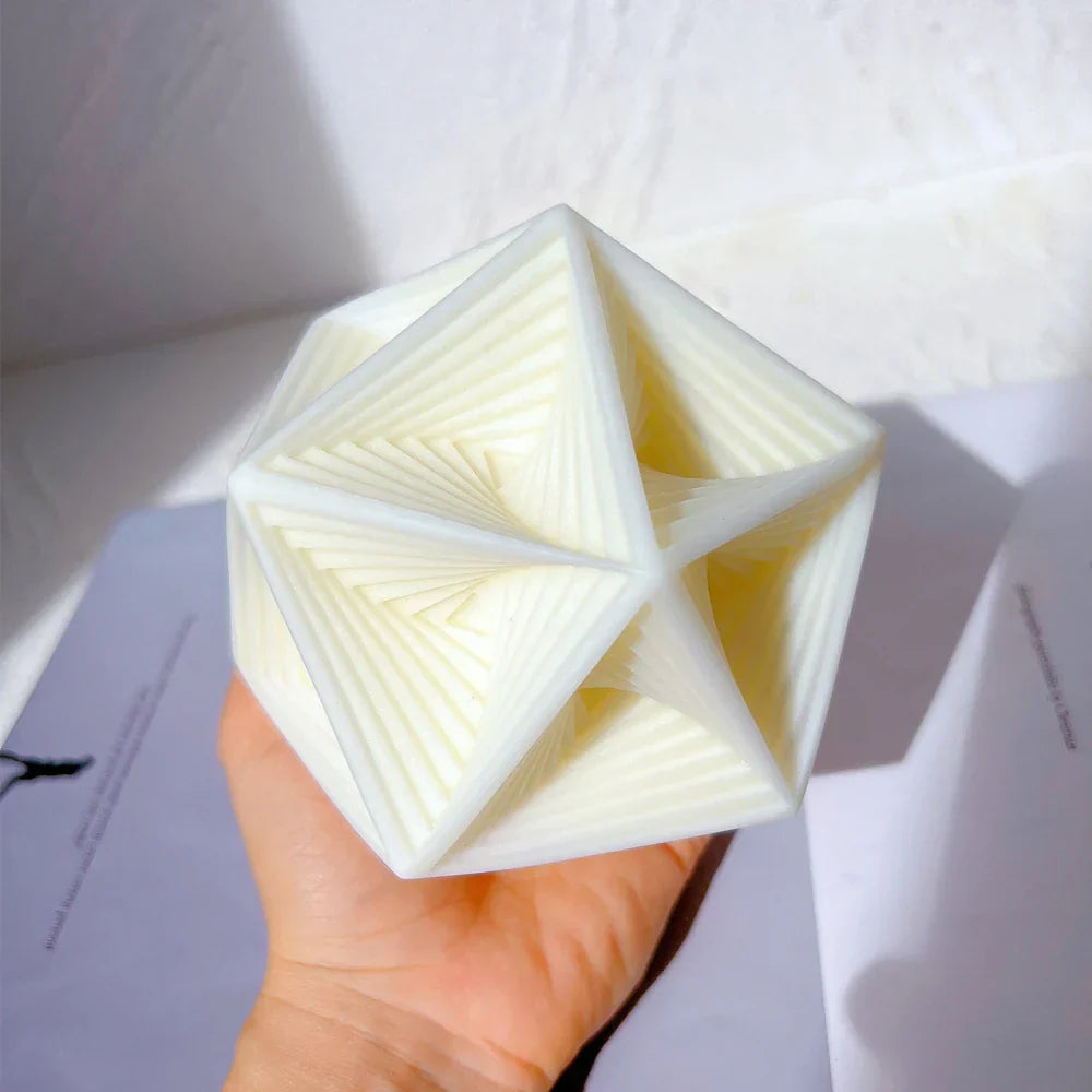 Geometric Five Pointed Star Candle Mould - Pentagram Design