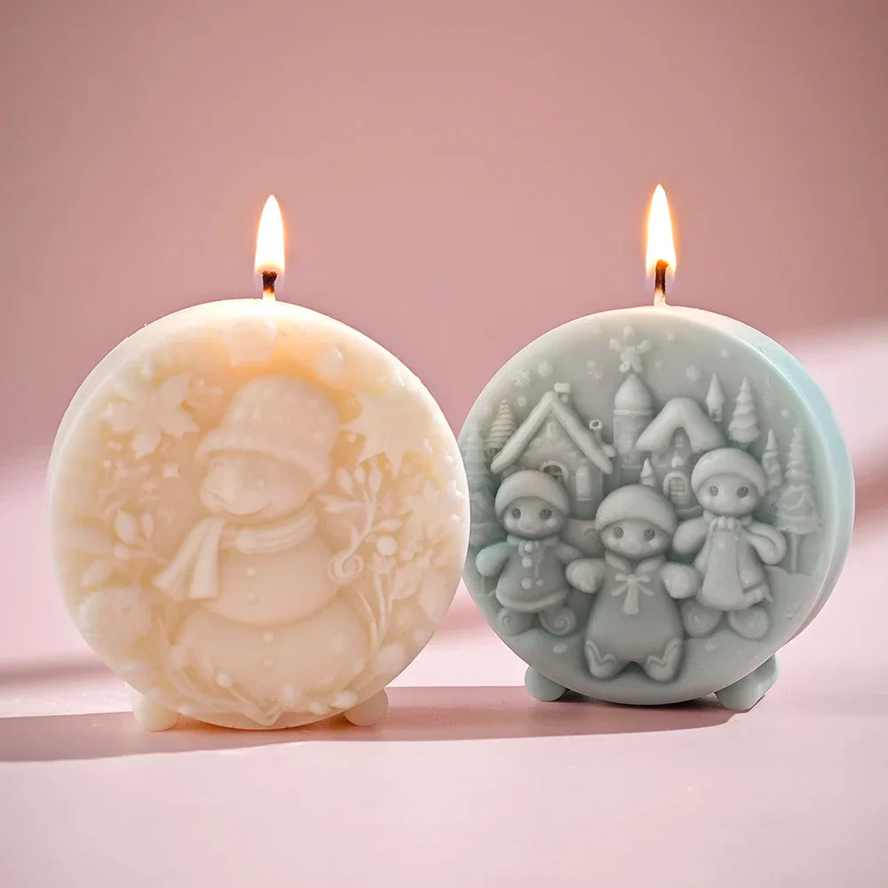 Winter Hat Snowman Candle Mould