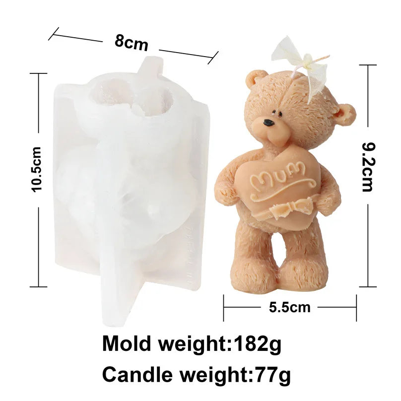 Confession Bear Silicone Candle Mould