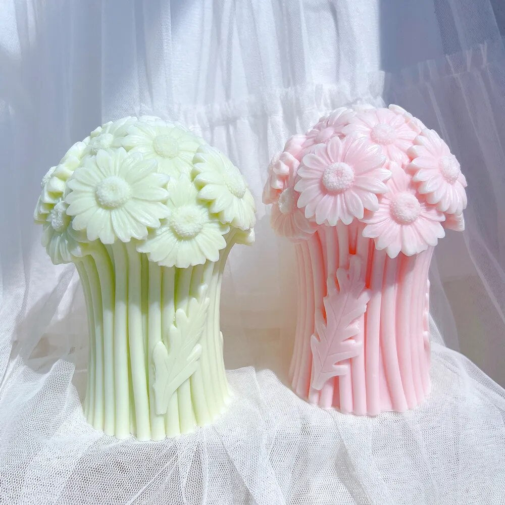 Daisy Flower Bouquet and Calla Lily Flower Bouquet Candle Mould