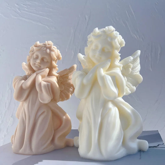 Cherub Praying Peace Angel Candle Mould Silicone