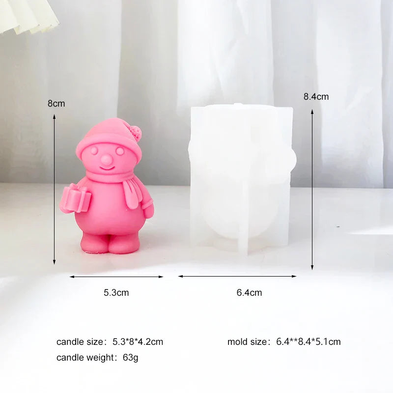 Scarf Snowman Candle Mould - Gift