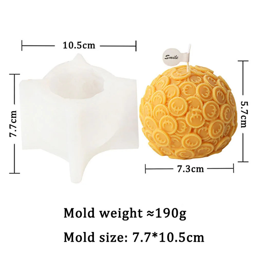 3D Coin Egg Breaking Candle Mould Silicone