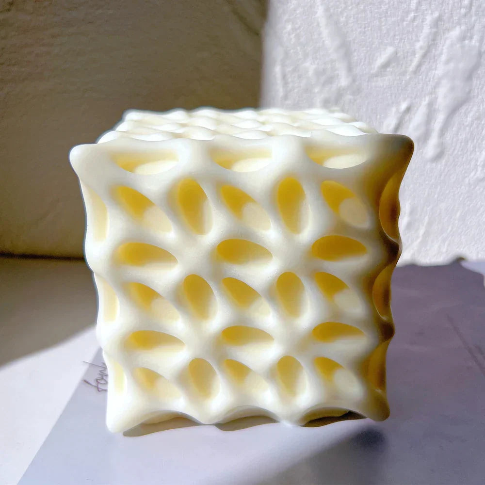 Hole Square Cube Candle Mould