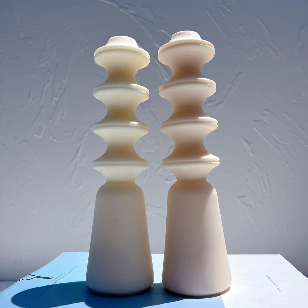 Cylindrical Geometric Pillar Candle Silicone Mould