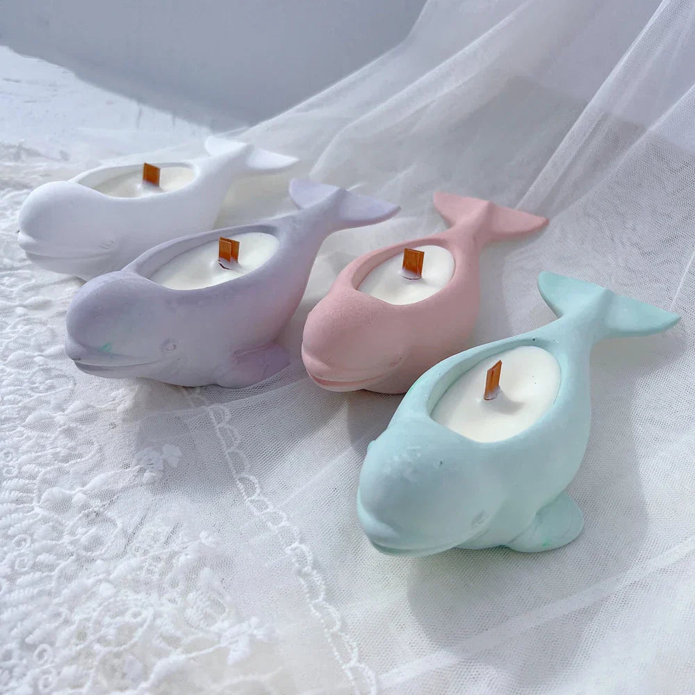 Beluga Whale Candle Vessel Silicone Mould
