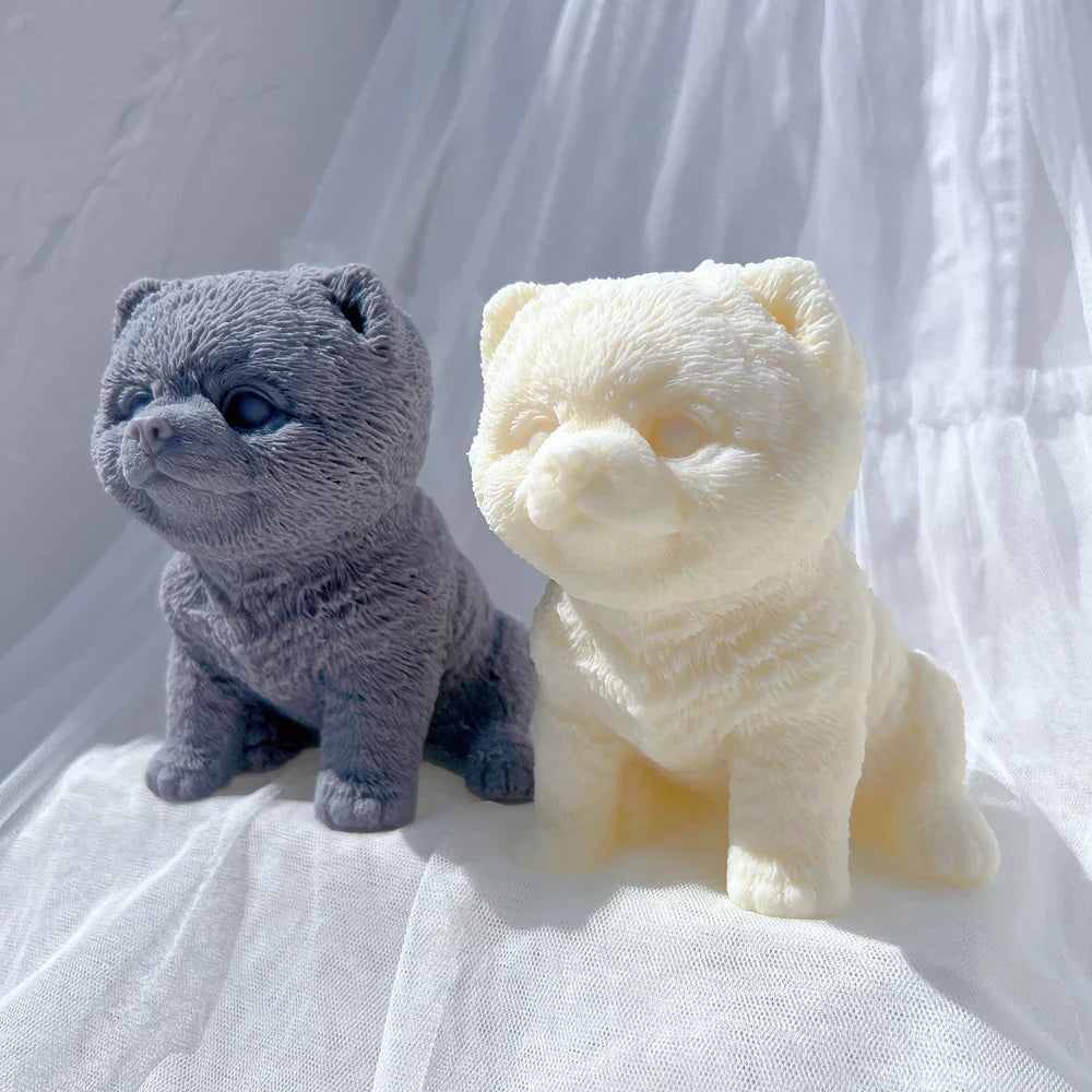 Pomeranian Dog Puppy Candle Mould