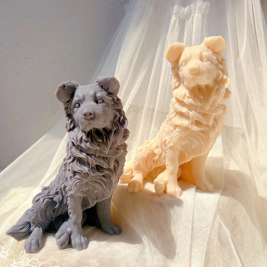 Border Collie Candle Mould Silicone