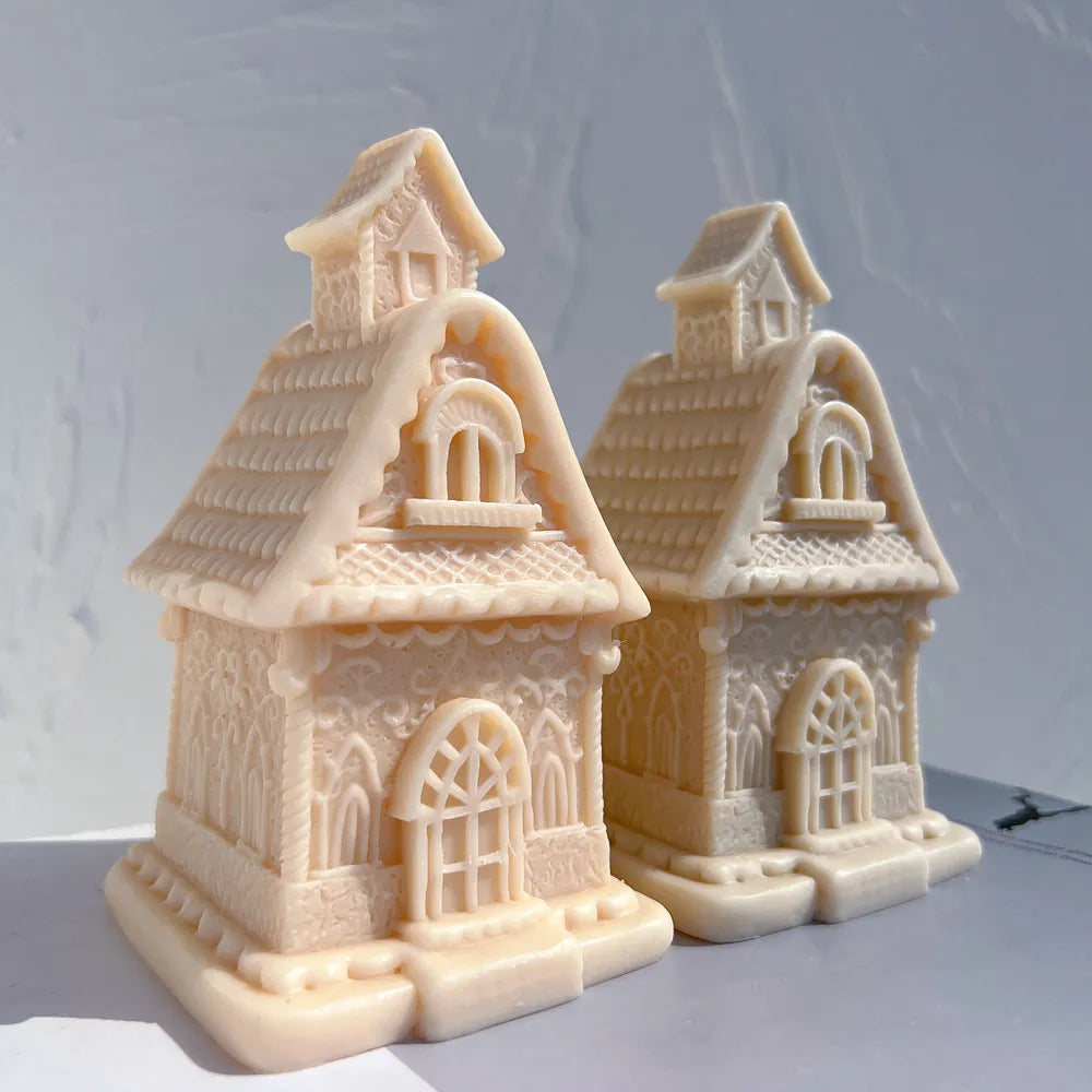 Christmas Gingerbread Home Candle Silicone Mould
