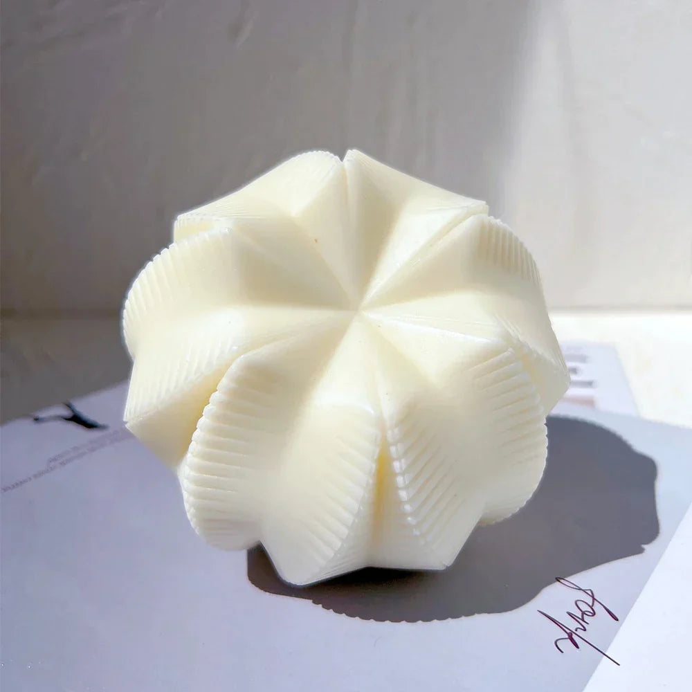 Geometric Wave Twirl Candle Silicone Mould