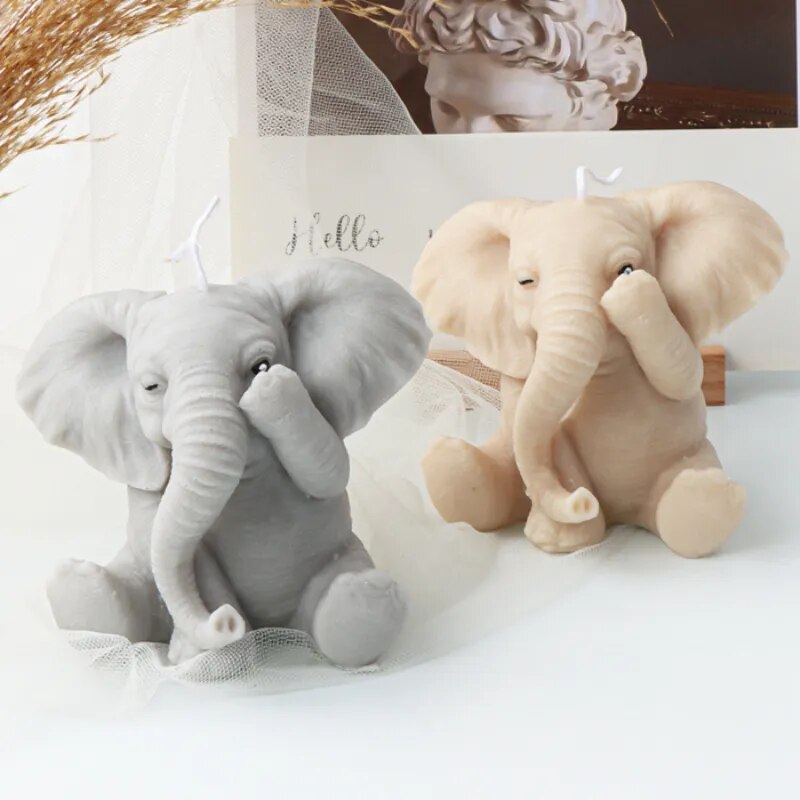 Cute Elephant Candle Mould