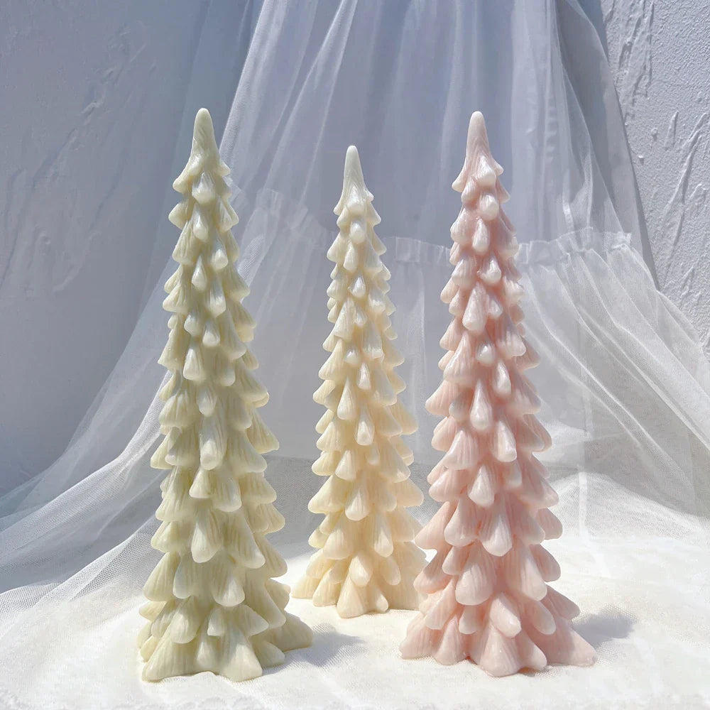 24.5CM Tall Christmas Tree Silicone Candle Mould