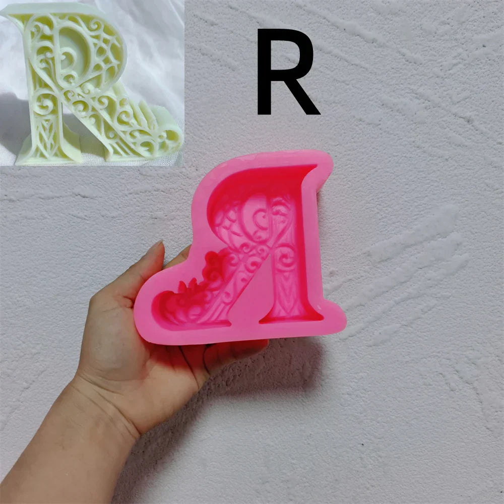 Floral Alphabet Candle Moulds