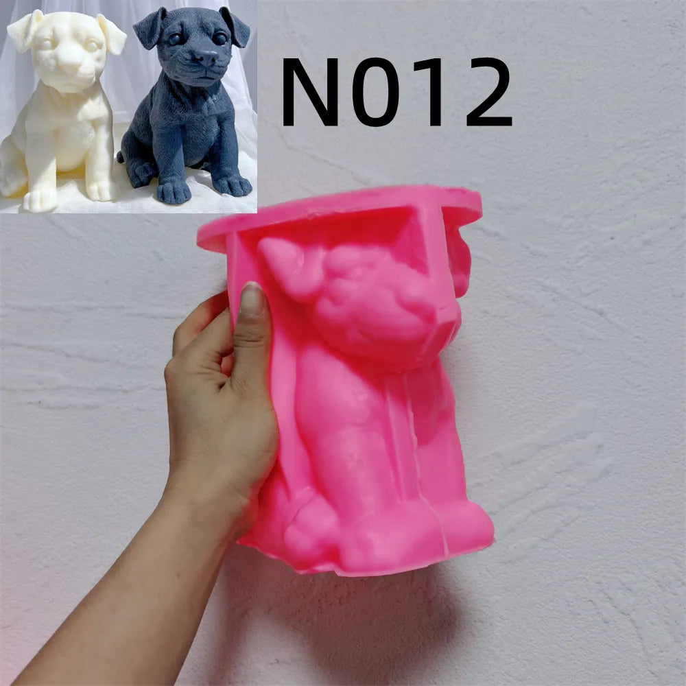 Puppy Candle Moulds Silicone