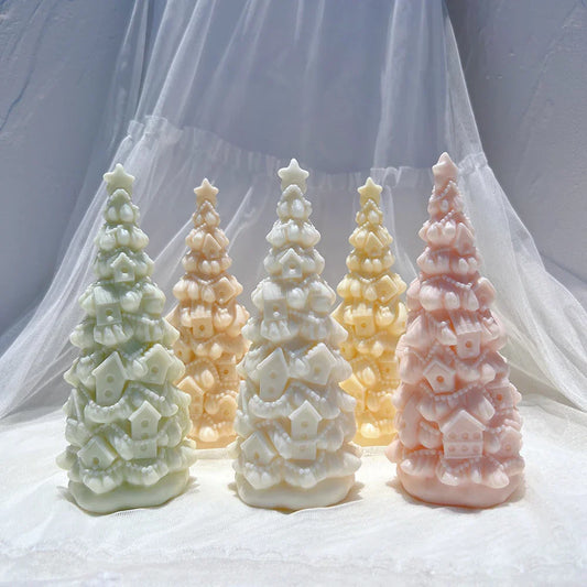 Birdhouse Christmas Tree Silicone Candle Mould
