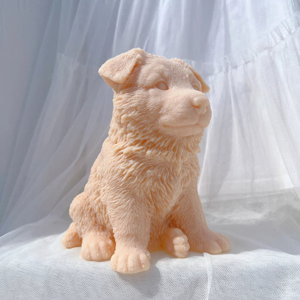 Alsatian German Shepherd Puppy Candle Mould