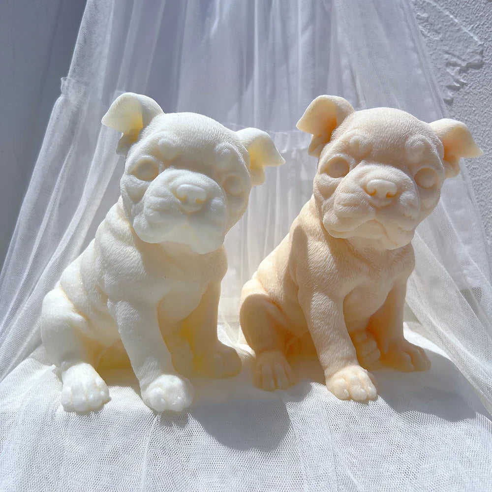 Boston Terrier Puppy Candle Mould
