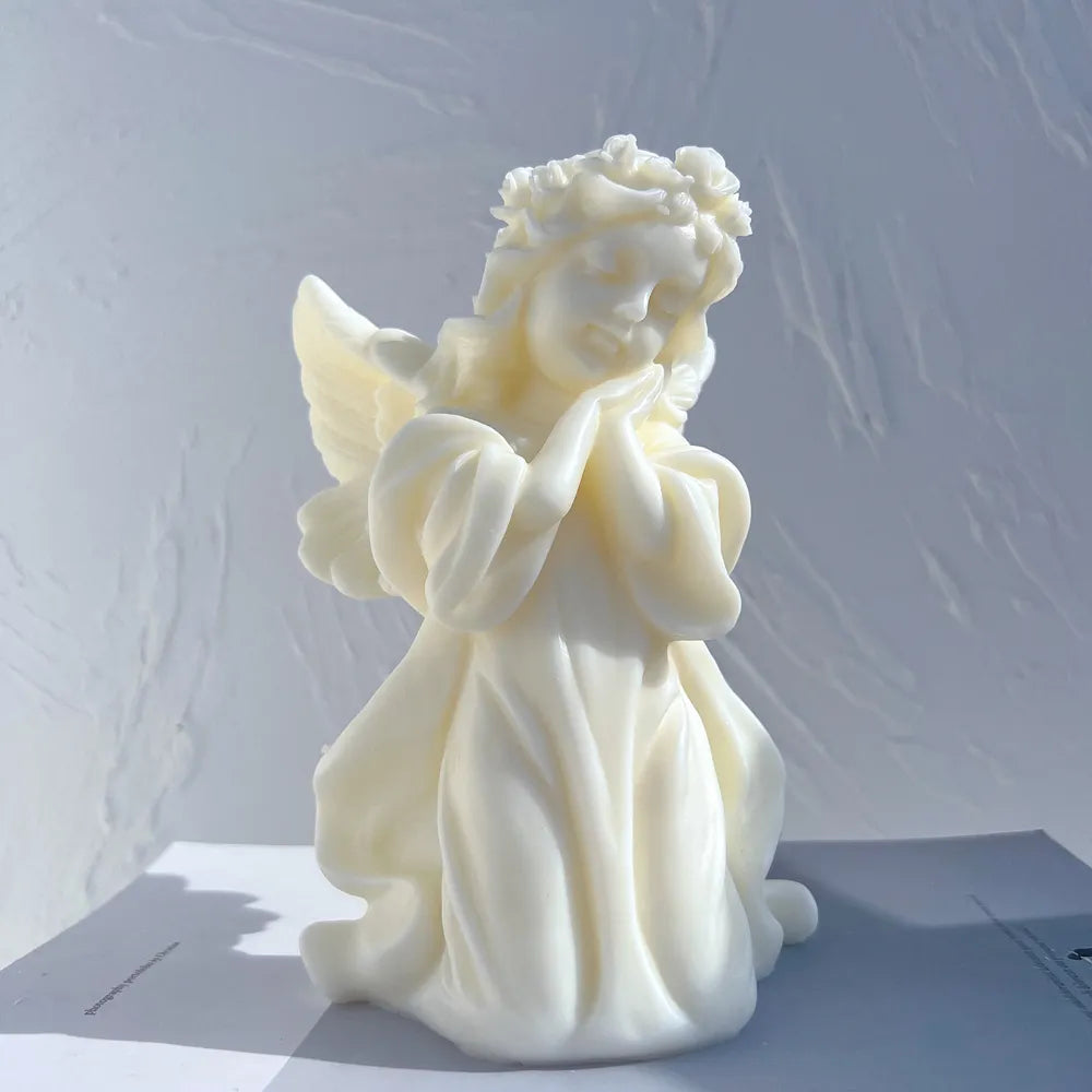 Cherub Praying Peace Angel Candle Mould Silicone