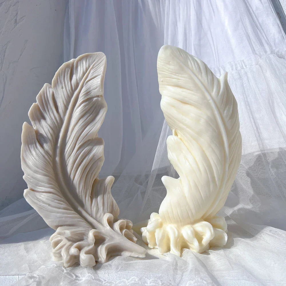 Feather Decorative Silicone Candle Mould