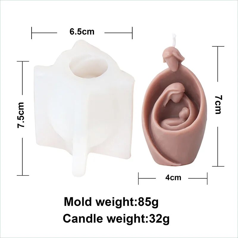 Jesus Family Candle Mould