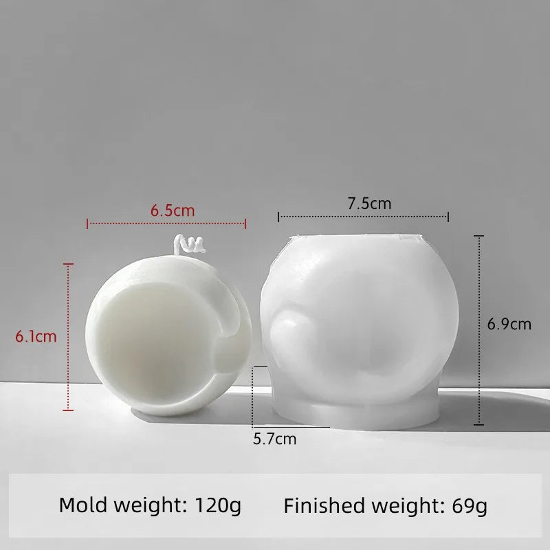 Geometric Rotating Ball Silicone Candle Mould