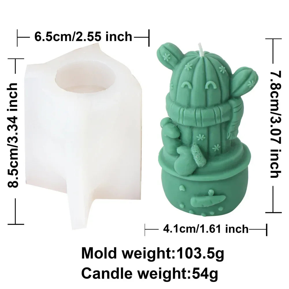 Christmas Cactus Silicone Candle Moulds