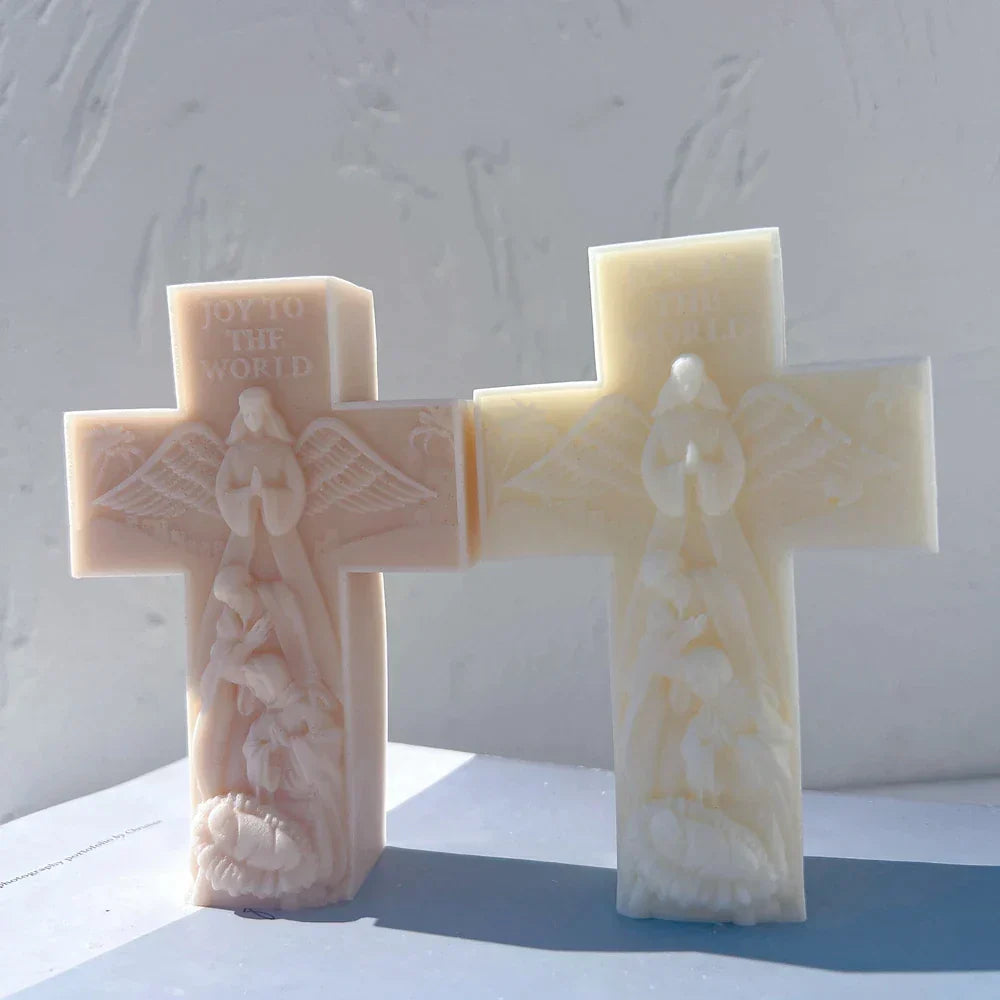 Holy Family Cross Candle Mould Silicone