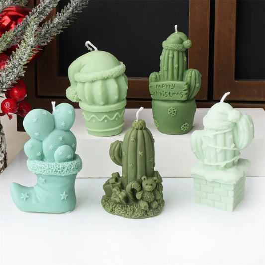 Christmas Cactus Silicone Candle Moulds