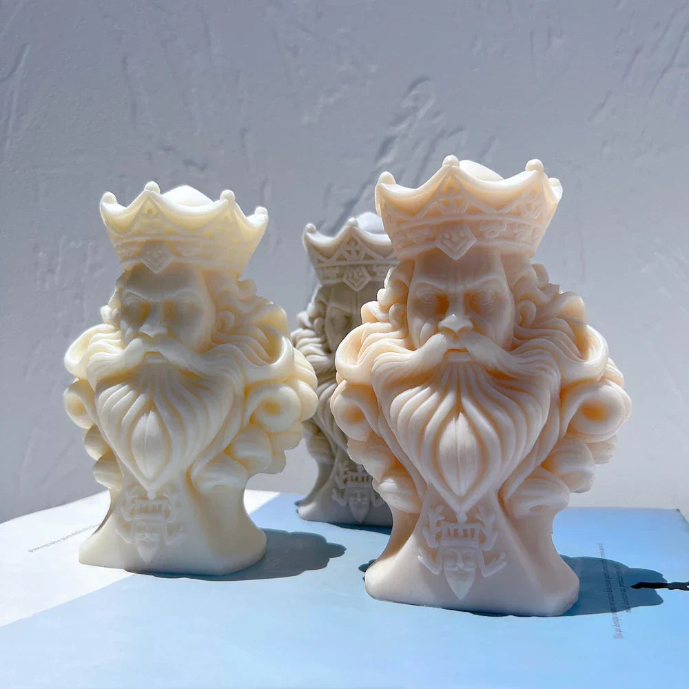 Chess King Queen Knight Rook Candle Mould