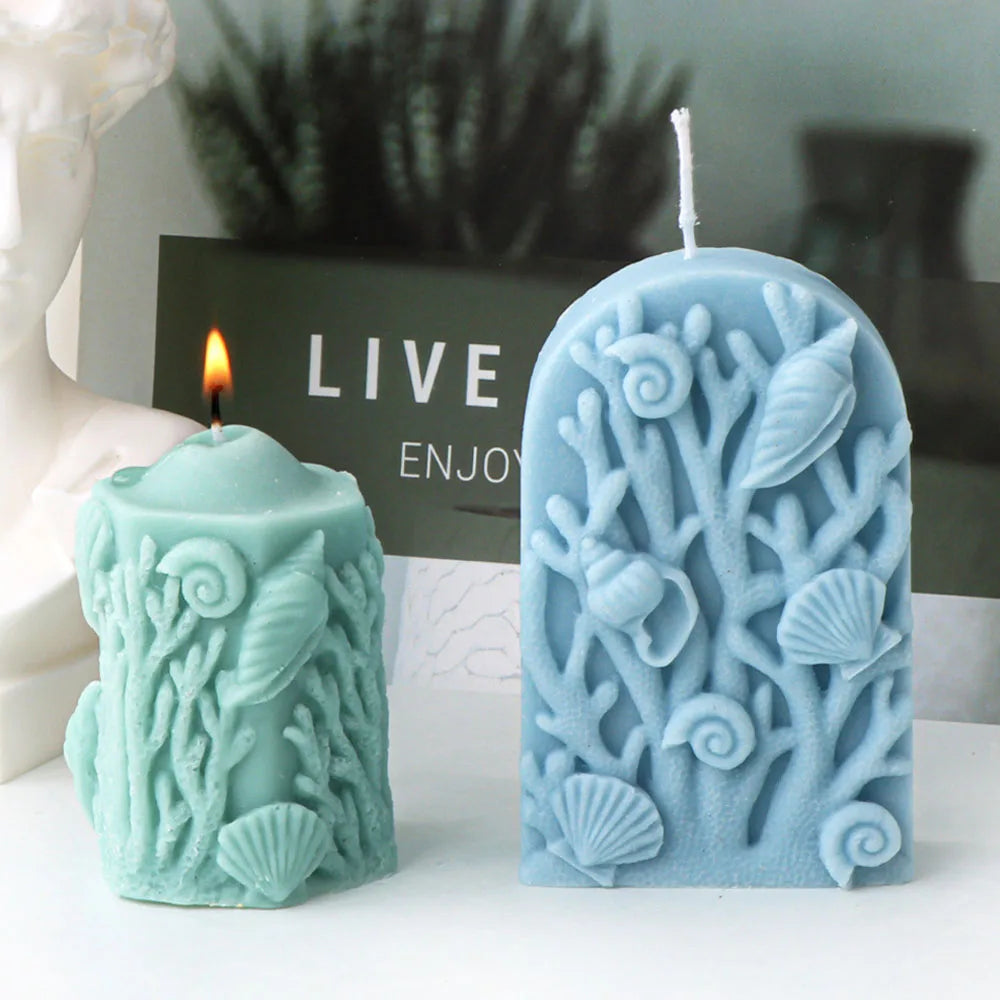Coral Pillar Candle Silicone Mould