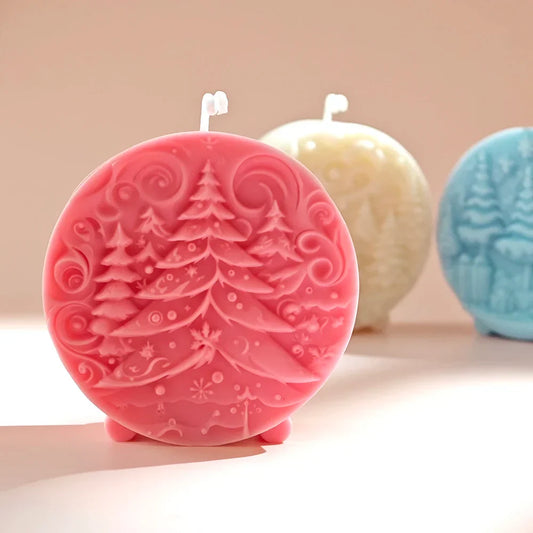 Pine Woodland Aromatherapy Candle Mould for Relaxing Crafts