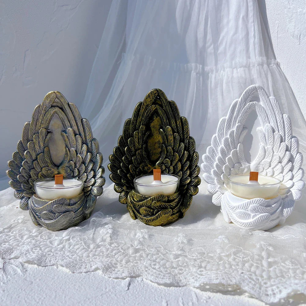 Angel Wings Tea Light Candle Holder Silicone Candle Mould