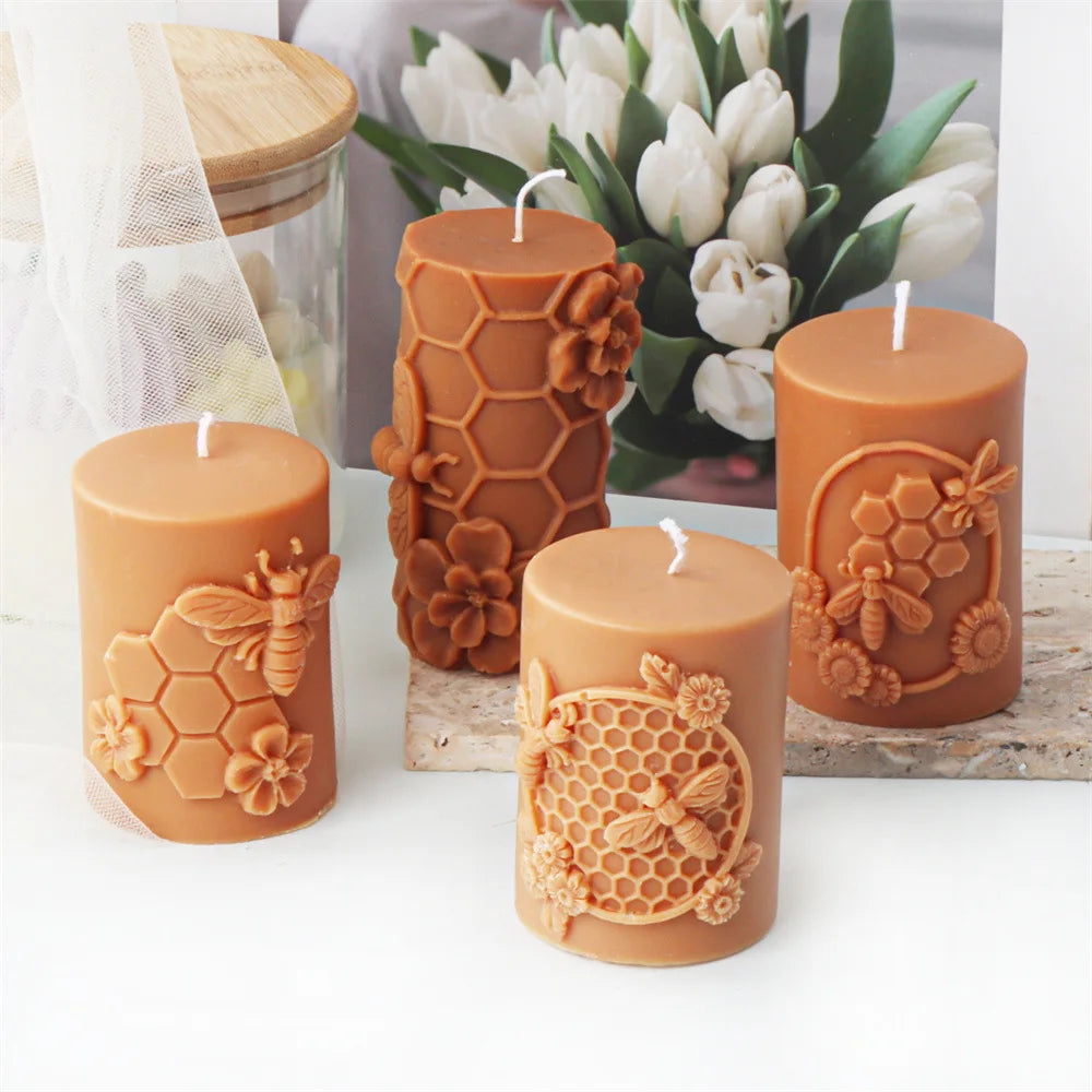 DIY Honeycomb Flower Candle Mould