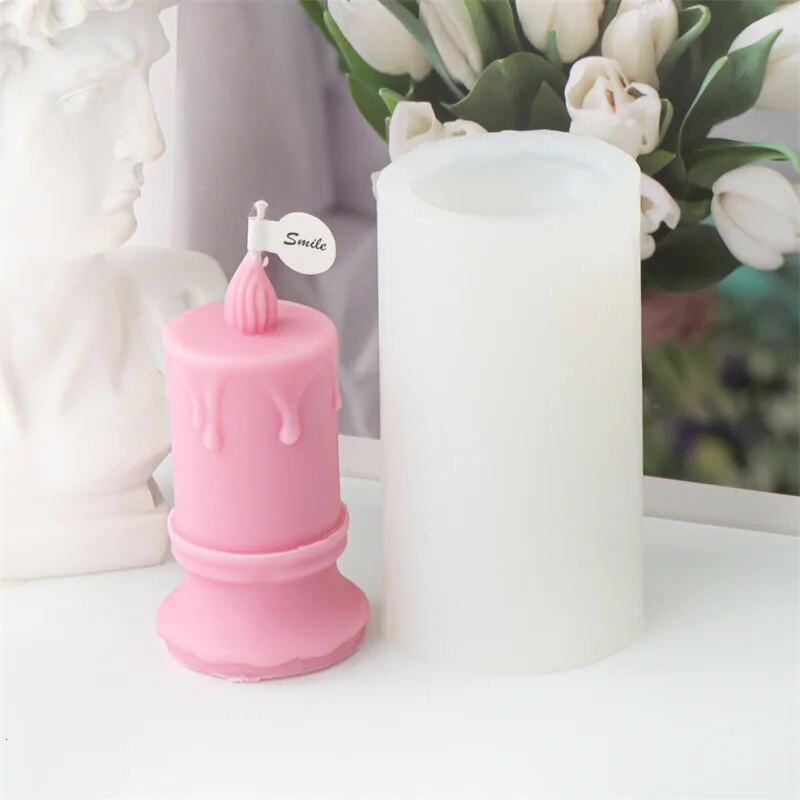 Burning Flame Long Rod Candle Mould