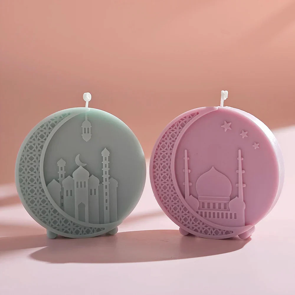 Mosque Style Round Moon Candle Mould