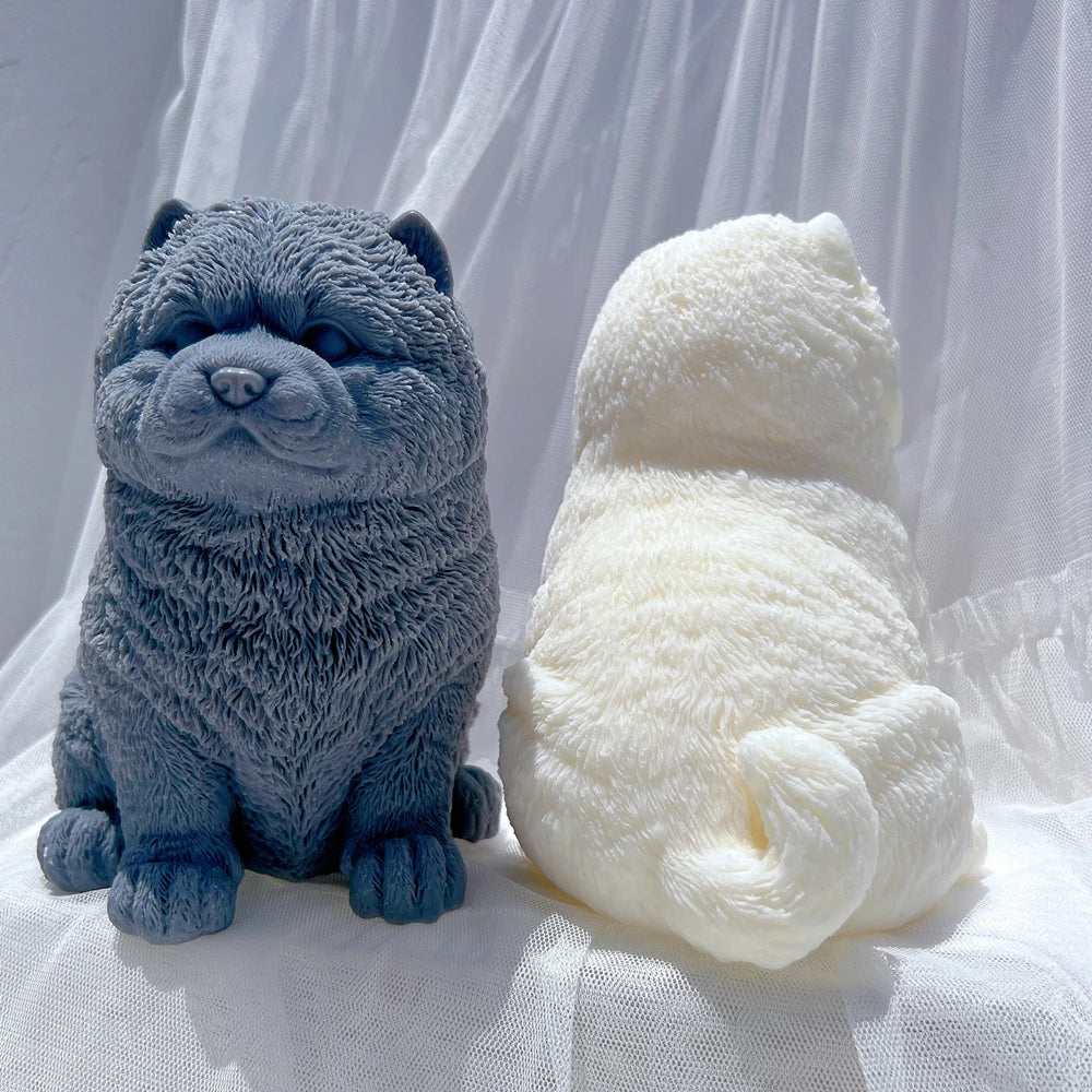Chow Chow Cute Puppy Silicone Candle Mould