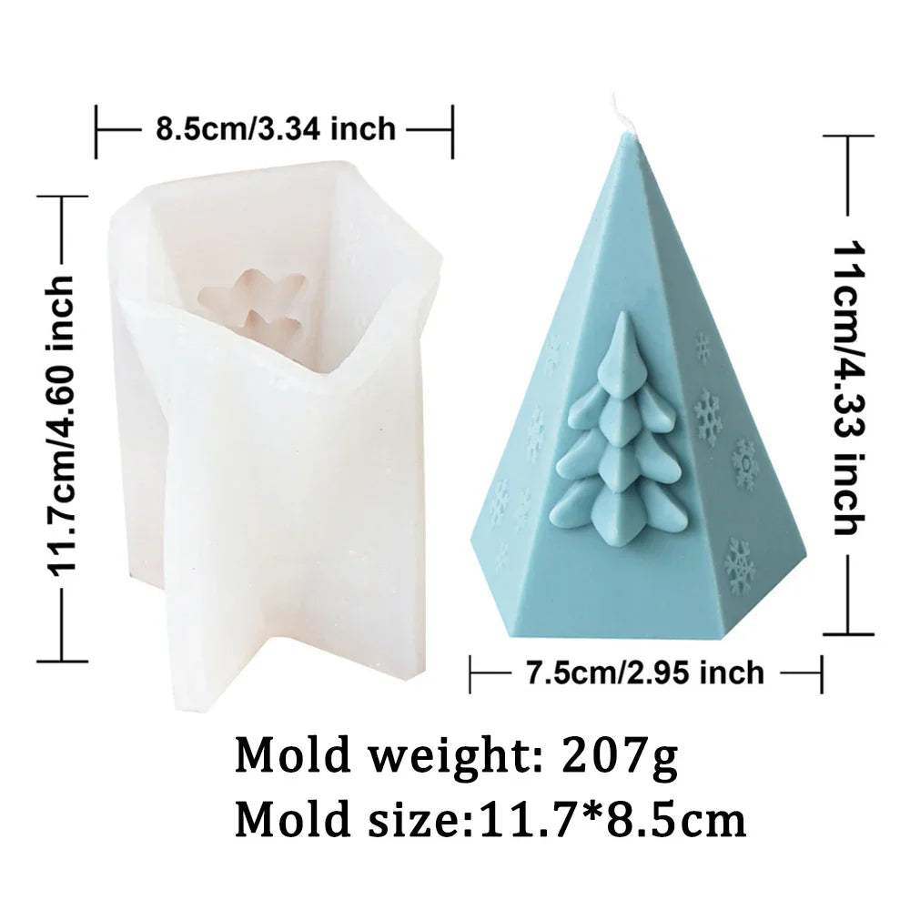 New Creative Christmas Tree Candle Silicone Mould