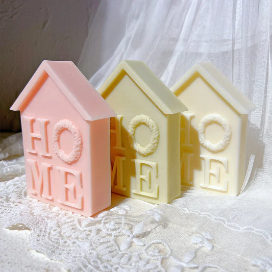 House Shape Christmas Home Letter Candle Moulds