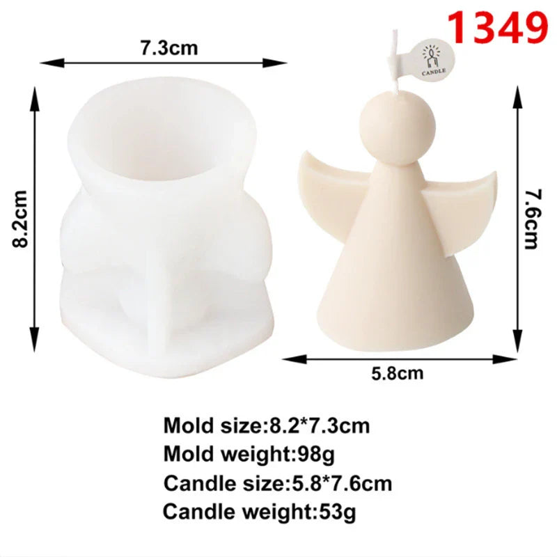 3D Angel Wings Candle Molds