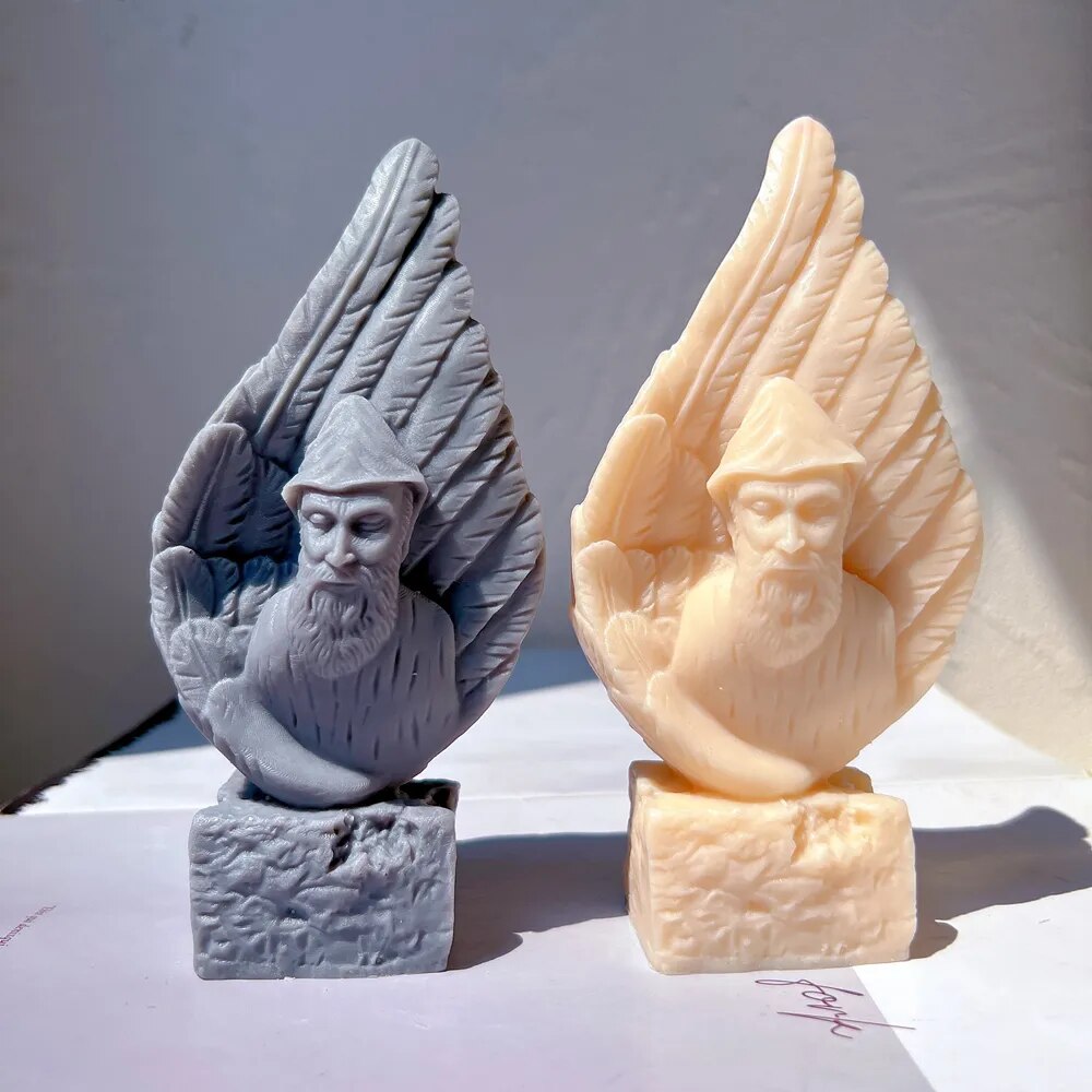 Saint Charbel in Angel Wing Candle Mould