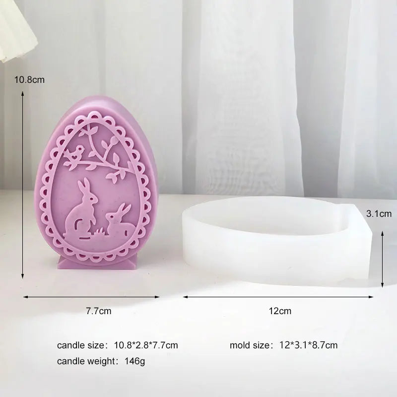 Easter Rabbit Silicone Candle Moulds