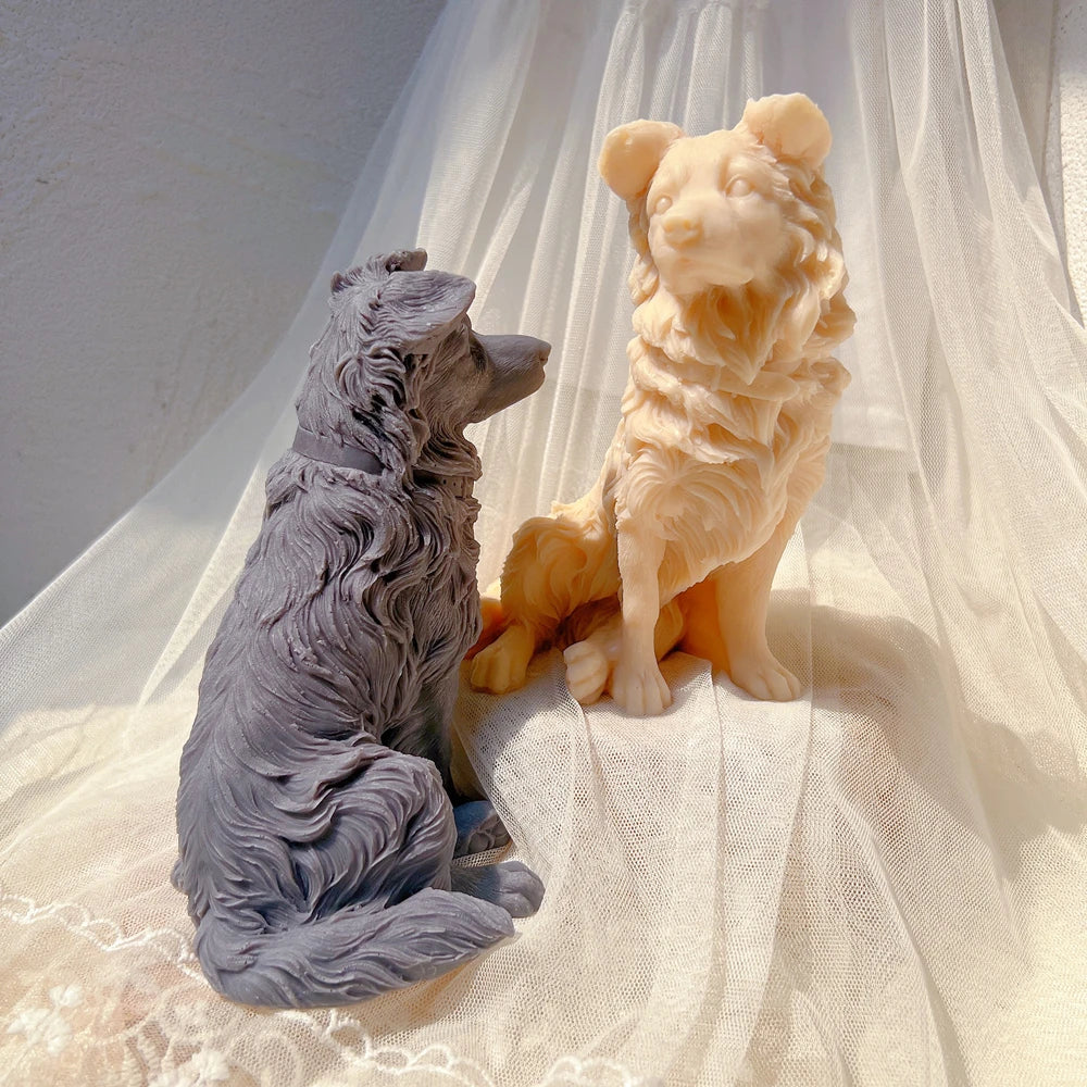 Border Collie Candle Mould Silicone
